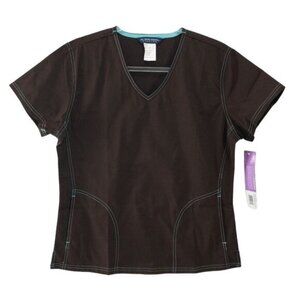 NU DIMENSION Aqua Trim Scrubs Top